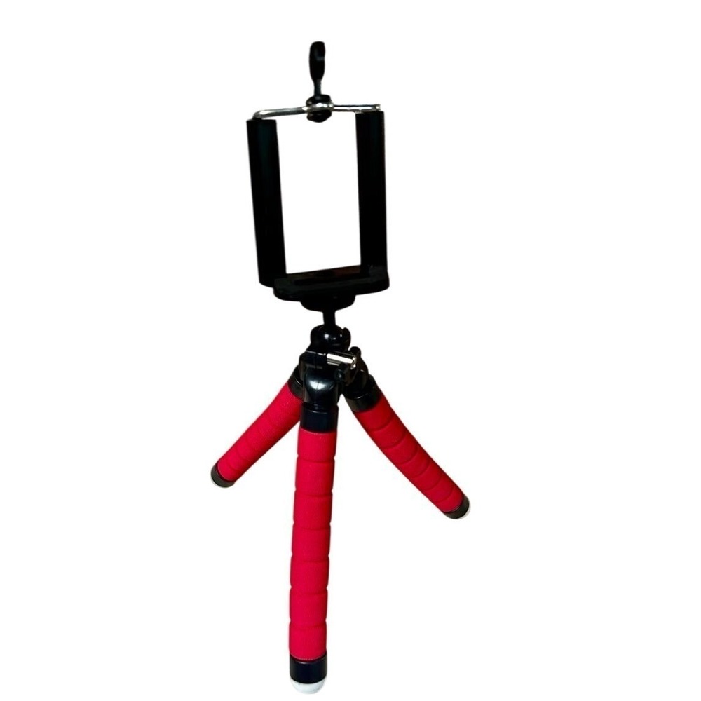 New Mini Flexible Tripod Red Foam Legs Smartphone Mount Adapter Octopus Content